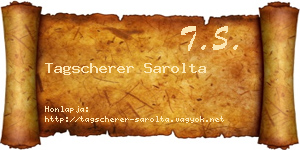 Tagscherer Sarolta névjegykártya