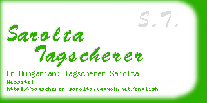sarolta tagscherer business card